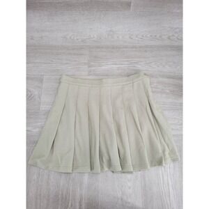 Mod Ref Pleated‎ Mini Skirt Women's Size Large Green Casual A-Line